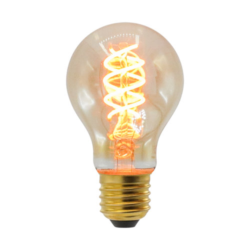 5W DNA-Spirallampe, 1800K, Braunglas Ø60 - dimmbar