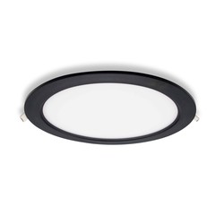 18W LED-Downlight mit CCT rund - 3000K/4000K/6500K - Ø225mm - Schwarz