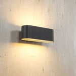 Moderne schwarze Außenwandleuchte inkl. LED - Tino
