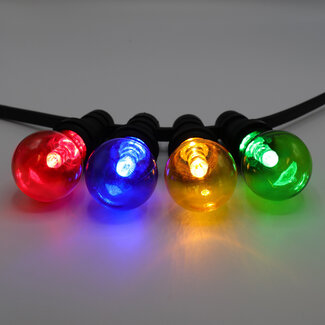 4 coloured LEDs with large cover - mixed set
