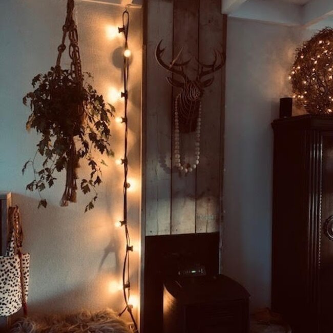 Warm white bulbs with milky white shade, dimmable, Ø45 - 2 watts (2650K)