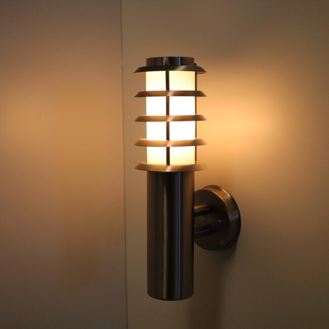 Outdoor wall light - grey stainless steel