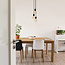 G95 industrial matte-black cord pendant with XL bulb, amber, 5W
