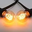 4W croissant spiral lamp, 1800K, amber glass Ø60 - dimmable