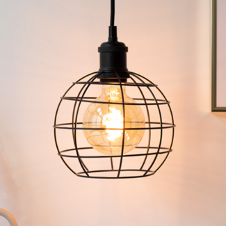 Black pendant lamp Hugo
