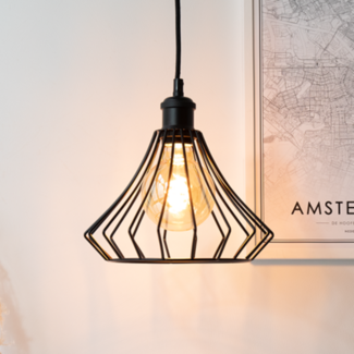 Black pendant lamp Kiki