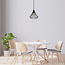 Industrial pendant lamp Kiki in matte-black open cage frame