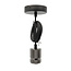 Industrial pendant light cord - glossy black