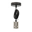 Industrial pendant light cord - silver