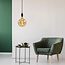 Modern matte-black cord pendant, 8.5–10W XXXL G200, amber bulb
