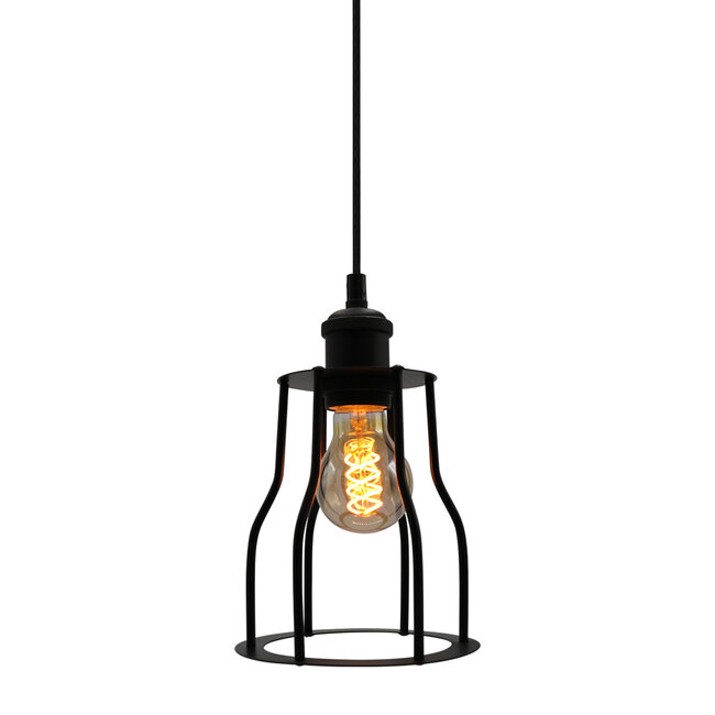 Diego pendant lamp incl. 5W spiral bulb, Amber glass, 1800K, Ø60