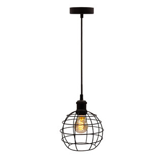 Hugo pendant lamp incl. 5W spiral bulb, Amber glass, 1800K, Ø60
