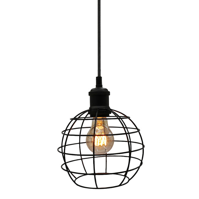 Hugo pendant lamp incl. 5W spiral bulb, Amber glass, 1800K, Ø60