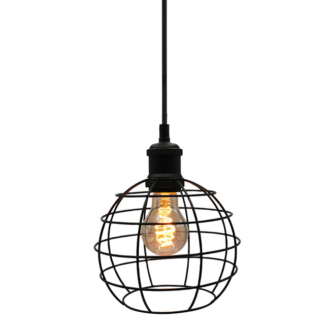 Pendant light Hugo incl. 5W spiral bulb, amber glass, 1800K (extra warm white), Ø60