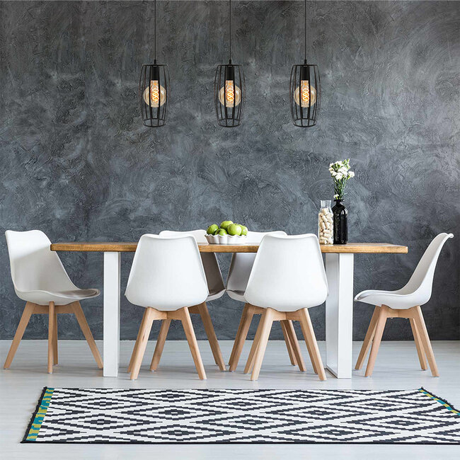 Maya pendant lamp incl. 5W spiral bulb, Amber glass, 1800K, Ø95