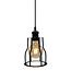 Pendant light Diego incl. 5W spiral bulb, Amber glass, 1800K, Ø95