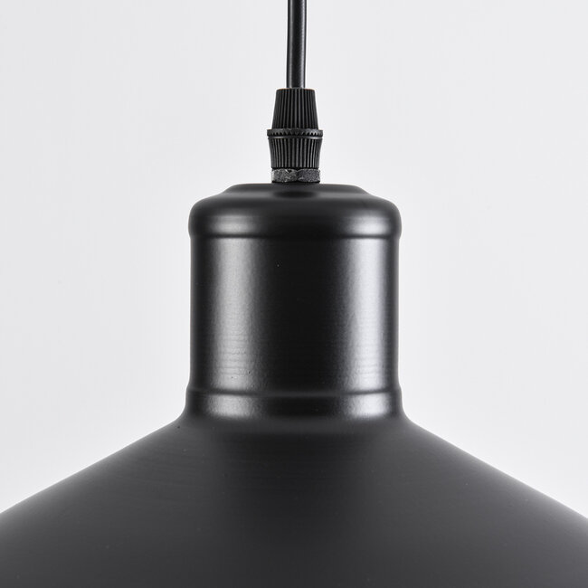 Industrial pendant lamp Kiev in black steel