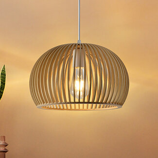 Rural natural wood hanging lamp - Jakarta