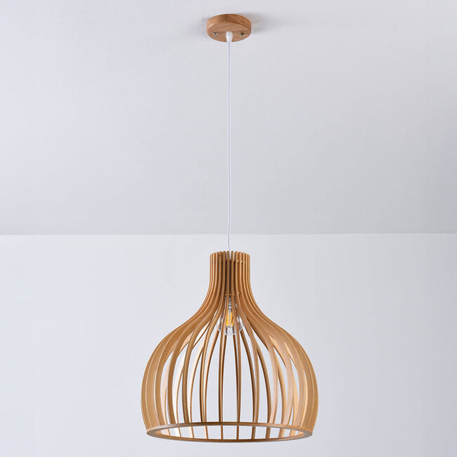 Hanging Lamp Country Style Natural Wood - Hanoi