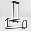 4-light industrial pendant lamp Zagreb, black cage