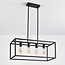 4-light industrial pendant lamp Zagreb, black cage