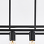 4-light industrial pendant lamp Zagreb, black cage