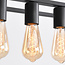 7-light industrial pendant lamp Zagreb, black cage