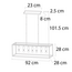 7-light industrial pendant lamp Zagreb, black cage