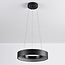 Modern hanging lamp in black metal - Roundy