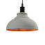 Industrial hanging lamp in concrete grey with red decoration - Moscow
