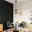 Classic pendant lamp with black and amber glass - Paris