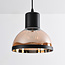 Classic pendant lamp with black and amber glass - Paris
