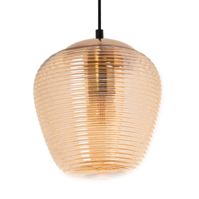 Designer pendant light Cairo - amber glass