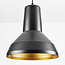 Modern hanging lamp black with gold decoration - Sicily
