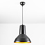 Modern hanging lamp black with gold decoration - Sicily