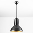 Modern hanging lamp black with gold decoration - Sicily