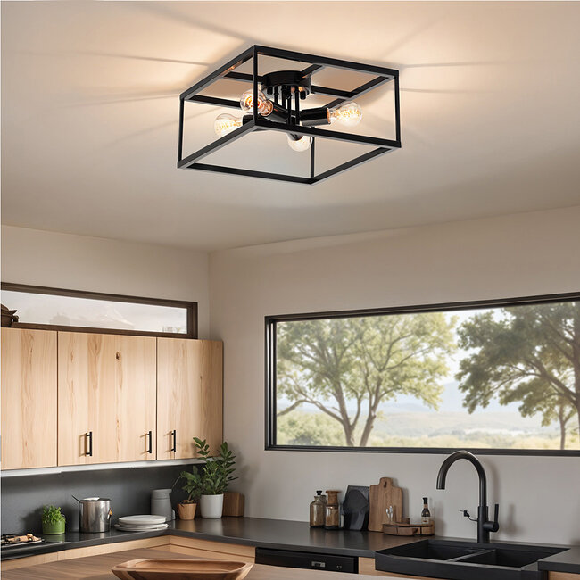 Industrial ceiling light metal construction - Barcelona