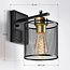 Industrial wall lamp black with gold - Sevilla