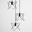 Industrial pendant lamp in black metal 3-light - Star