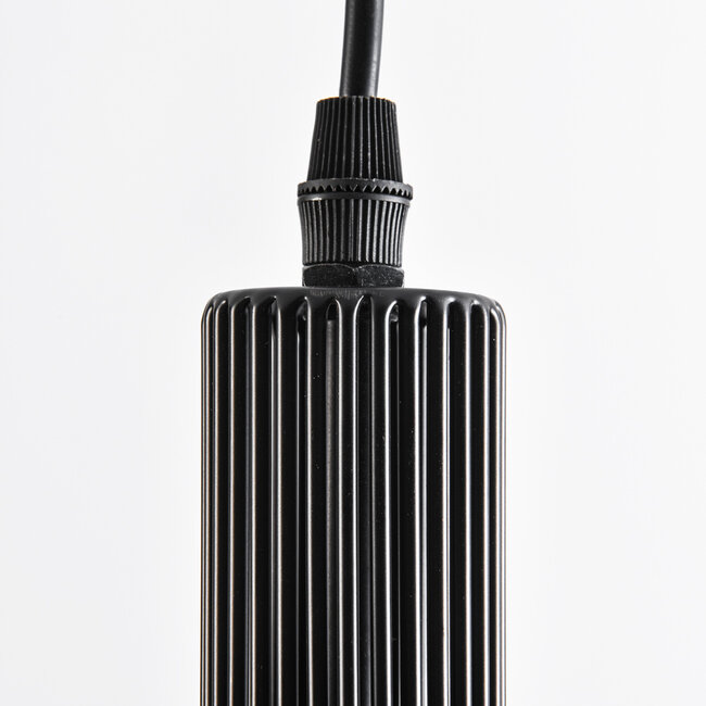 Industrial hanging lamp in black metal - Sofia