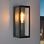 Modern black wall lamp in stainless steel with glass - Filippo