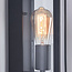 Modern black wall lamp in stainless steel with glass - Filippo