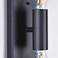 Stainless steel black wall lamp Diana 2-light with glass