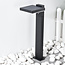Black freestanding solar outdoor light with sensor Paulo, 50 cm
