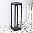 Black freestanding outdoor light with solar power and sensor – Marcello