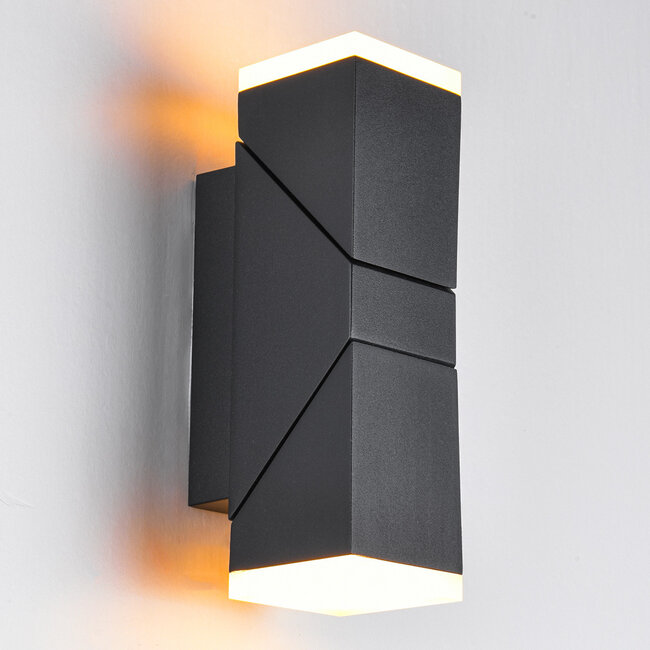 Adjustable wall lamp Michael 2-light - black