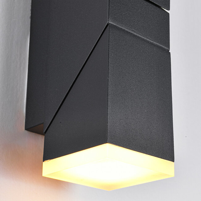 Adjustable wall lamp Michael 2-light - black