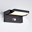 Adjustable Solar Wall Light Berlin with Sensor - black