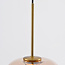 Designer pendant light Venice - amber glass and gold