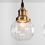 4-light Art Deco pendant light Bologna - clear glass